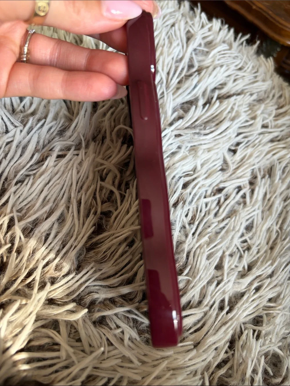 Maroon Wavy iPhone 13 Case - Compatible Cell Phone Accessory